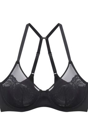 Natori, radiance women’s black bra, underwire, with convertible straps, 34DD
